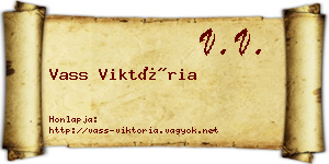 Vass Viktória névjegykártya